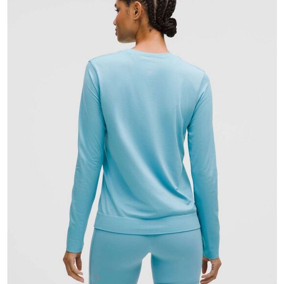 Lululemon Swiftly Relaxed Long Sleeve Shirt Washed Blue 14 NWT WBLE - Picture 4 of 10